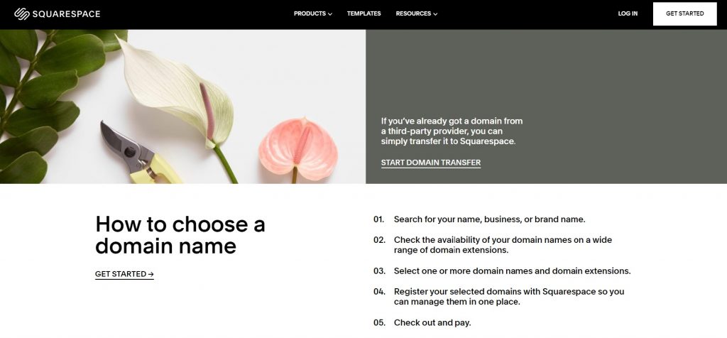 Tips about how to choose a domain name on Squarespace.