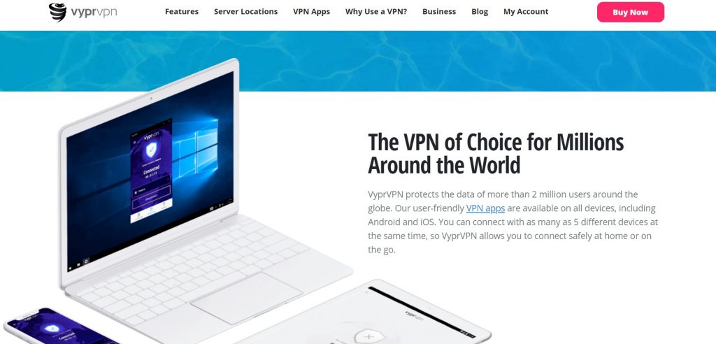 VyprVPN homepage.