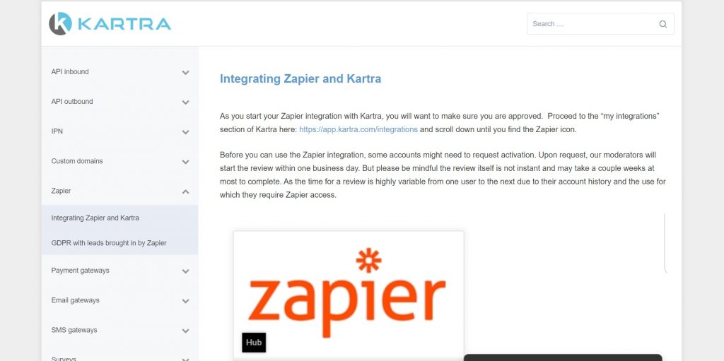 An exhausting guide about integration Zapier and Kartra.