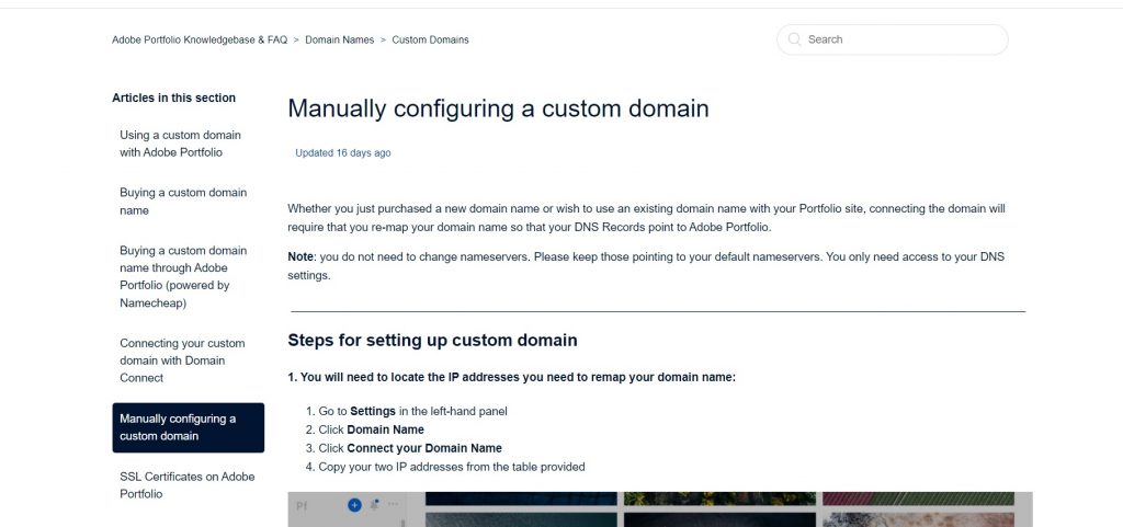 How to configure your custom domain manually. Adobe Portfolio.