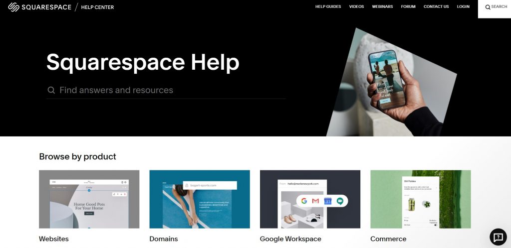 The Squarespace knowledge base.
