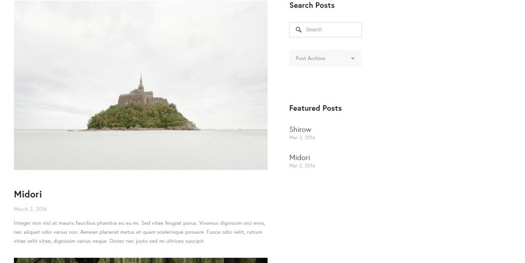 Vertical stacking of blog posts. Squarespace.