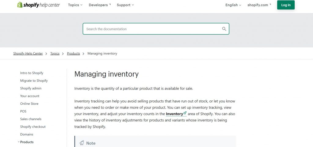 Inventory management guide. Shopify.