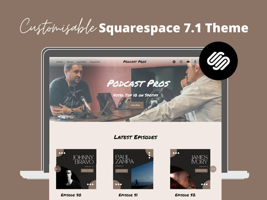 Podcast Pros Squarspace 7.1 podcast Theme