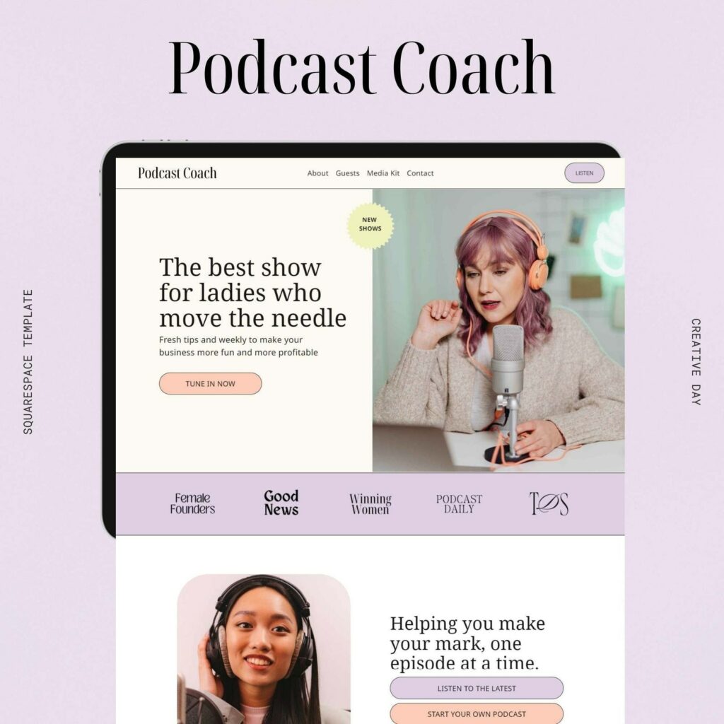 Podcast Coach squarspace template